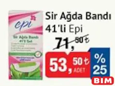 EPİ SİR AĞDA BANDI 41'Lİ fiyat ve kampanya bilgisi